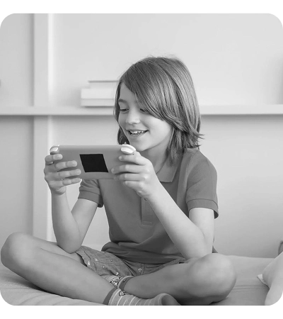 Player interacting with the Ace Explorer cognitive assessment game